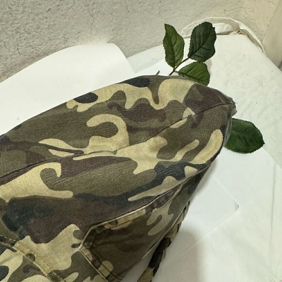 Camo Purse braided handle jewerled size jean purse/camo bag/lining - Picture 13 of 15